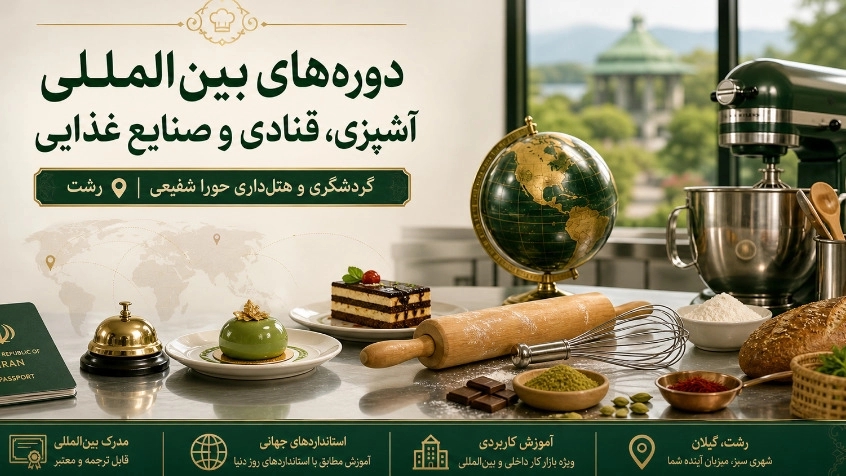 دوره‌ های بین‌ المللی آشپزی و قنادی و صنایع غذایی در رشت