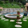محوطه سازی ساختمان میثم اجرا سنگ لاشه آبنما و کباب پز در تهران