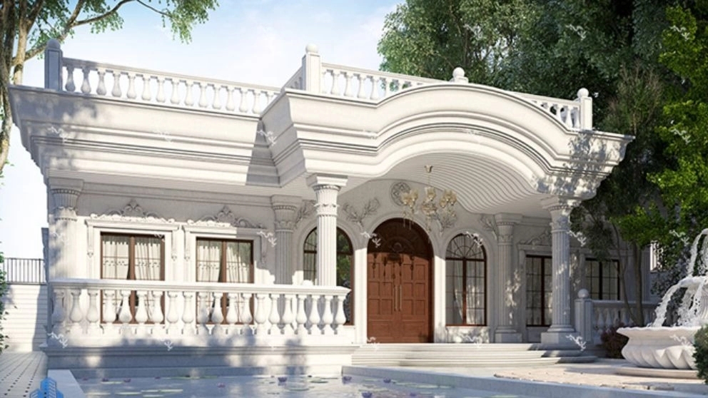 پیمانکاری سیمانکاری نما مدرن کلاسیک ساختمان صدف در تهران