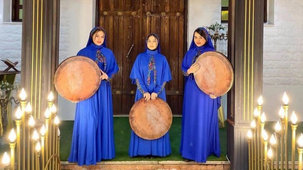 دف نوازی گروه هنری ماه سو در رشت