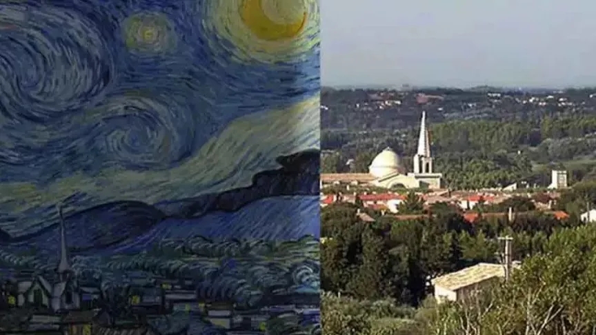نقاشی شب پر ستاره  ونسان ونگوگ