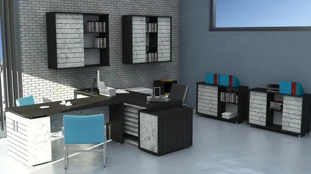 دکوراسیون یعقوبی، طراحی و ساخت کابینت کمد دیواری میز مدیریت در کرج
