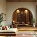 استودیو معماری ندا کارگر، طراحی و اجرای نما و محوطه در کرمان