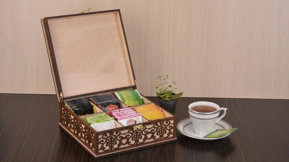 جعبه چوبی پذیرایی