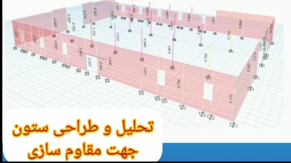 تحلیل، طراحی و اجرای تقویت سازه به روش FRP