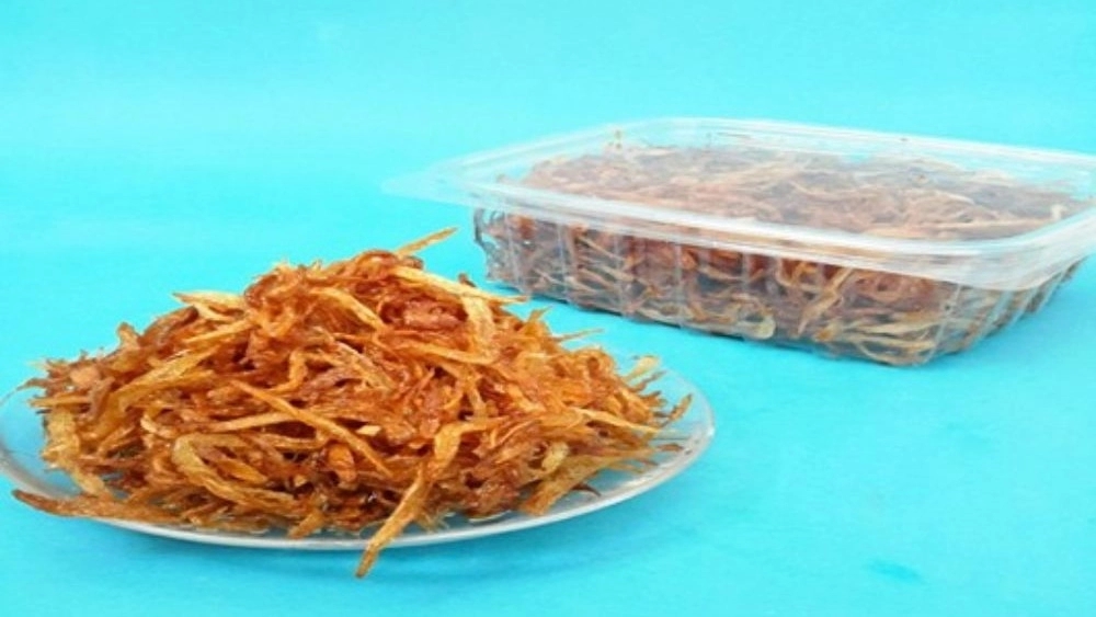 محصولات خانگی اسمی، فروش سبزی و پیاز سرخ شده در رشت