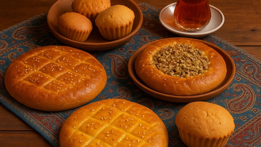 فروشگاه شیرین بنیاد یزد تولید فروش کیک و نان شیرمال خوشمزه