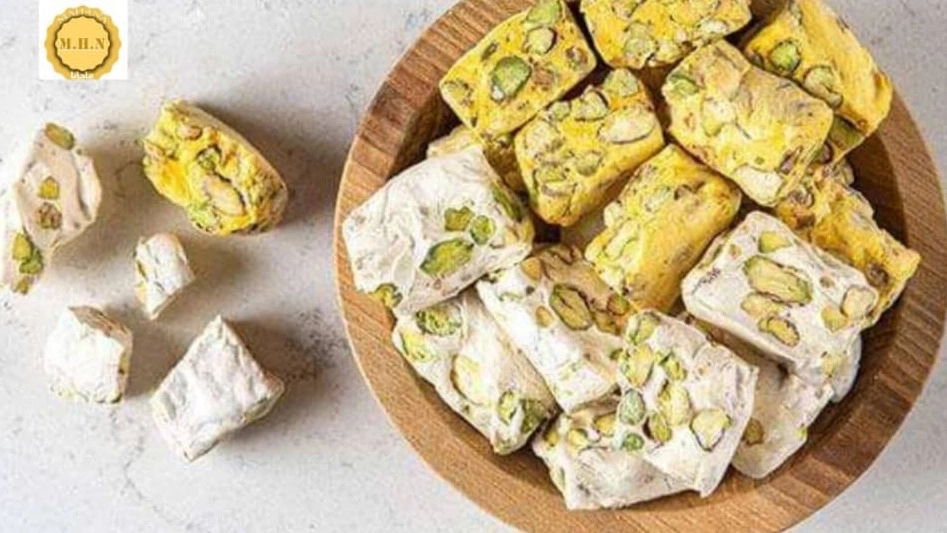 صادرات گز لقمه‌ای زعفرانی با مغز پسته ارگانیک و درجه یک