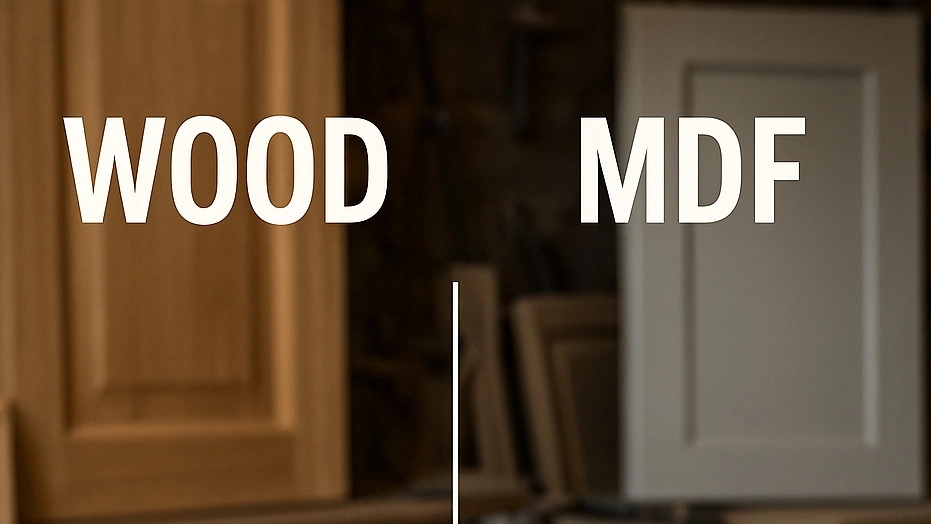 تفاوت بین چوب طبیعی و MDF در تولید درب و کابینت