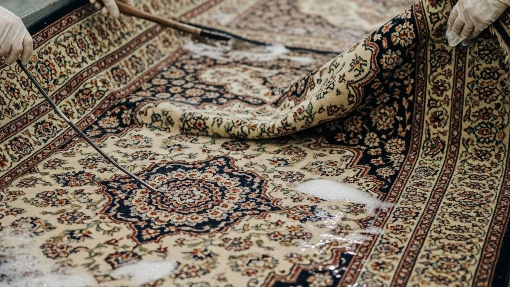 انواع شستشوی فرش‌های نفیس و گل ابریشم ویژه تالش آستارا