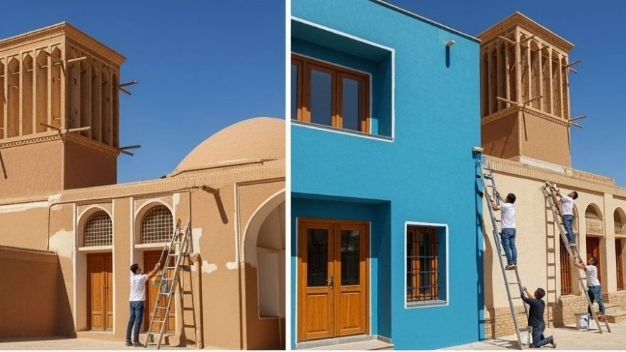 خدمات نقاشی ساختمان با بهترین کیفیت در یزد
