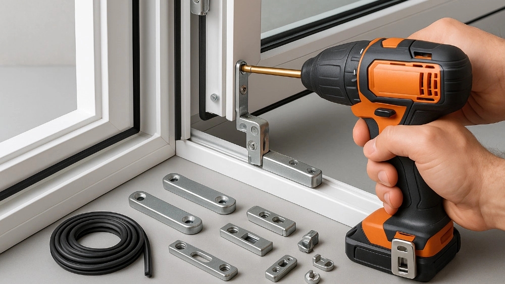 کاسپین upvc تعویض لولا زاماک و لاستیک گسکت در رشت
