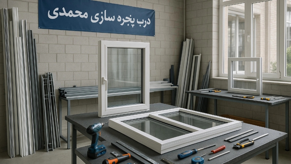 درب پنجره سازی محمدی سازنده درب آهنی شیشه دوجداره و کرکره برقی در اردبیل