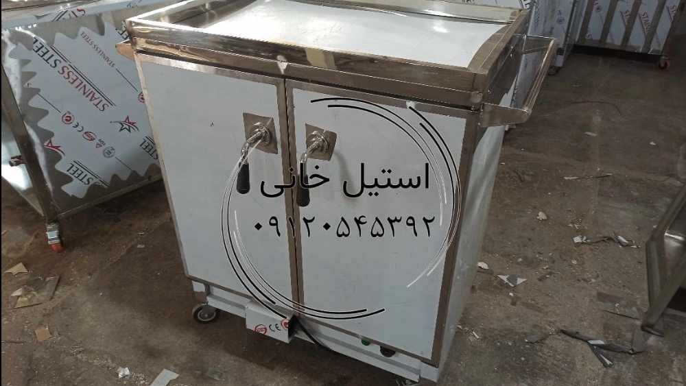 ترولی گرمخانه‌دار استیل: بهترین راه‌حل برای حفظ دما و کیفیت غذا!
