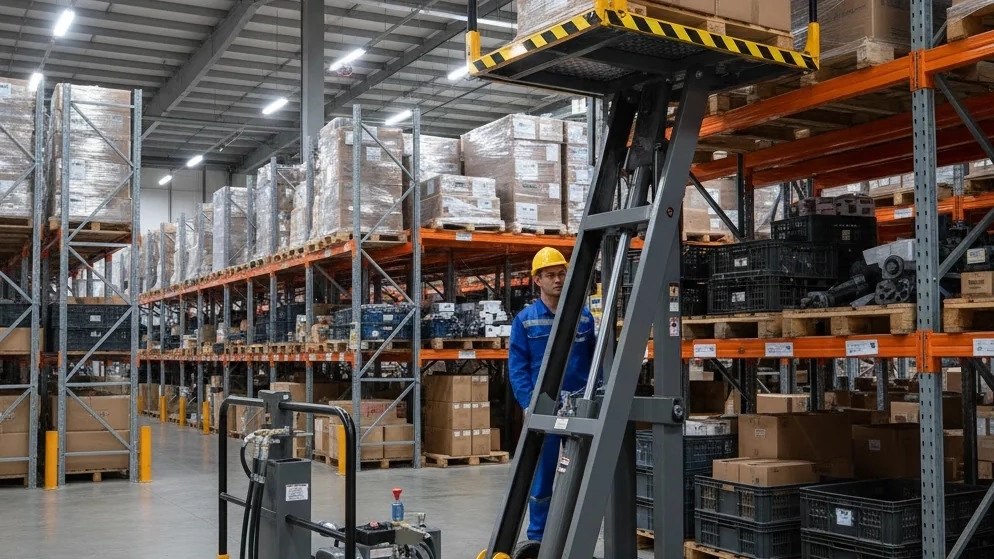 بالابر هیدرولیک قابل حمل  مناسب کارگاه‌ها و انبارها در اصفهان