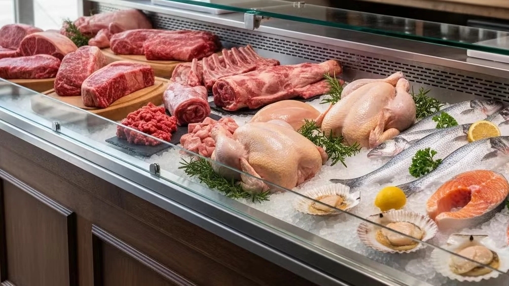 فروش گوشت گاو و گوسفند و مرغ و ماهی در بابل