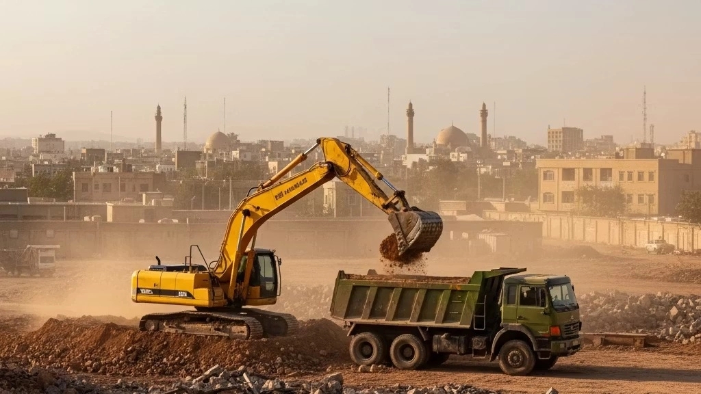 خدمات گودبرداری تخریب و بارگیری با بیل مکانیکی در قم