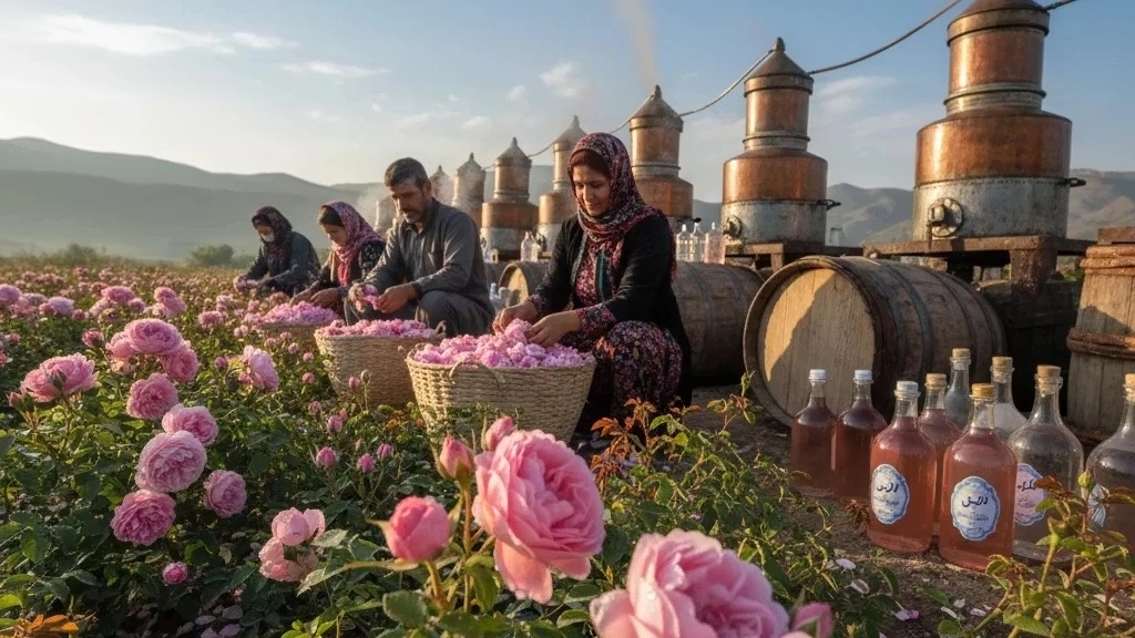 گلاب ارگانیک و طبیعی با عطر ماندگار فولاد گل