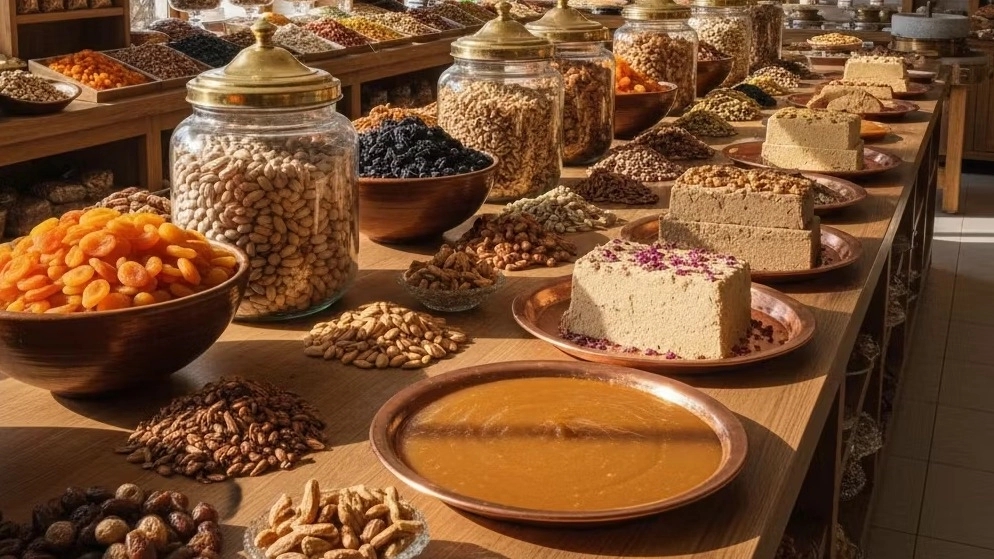 بهترین فروشگاه خشکبار در تبریز با حلوا و سجوق سنتی