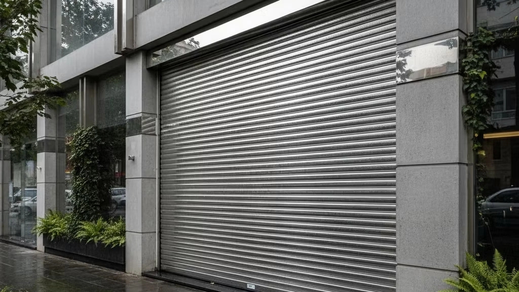 درب کرکره ای اتوماتیک پارکینگ، فروشگاه و کارخانه در رشت