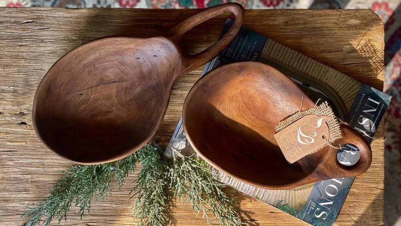 فروش ظروف چوبی طبیعی و دست‌ ساز در سمنان