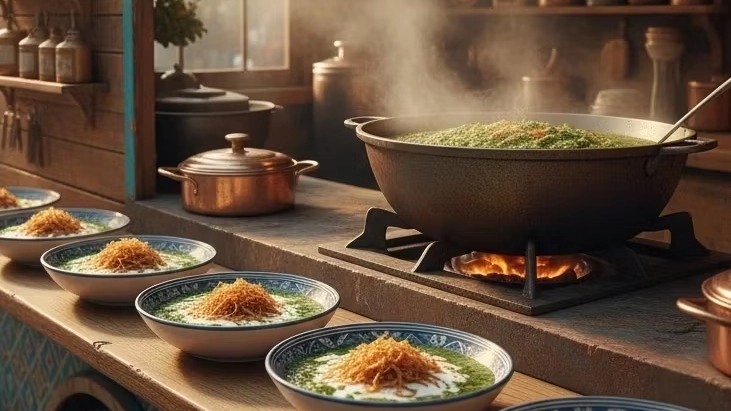 سرو آش رشته سنتی لذیذ در تبریز