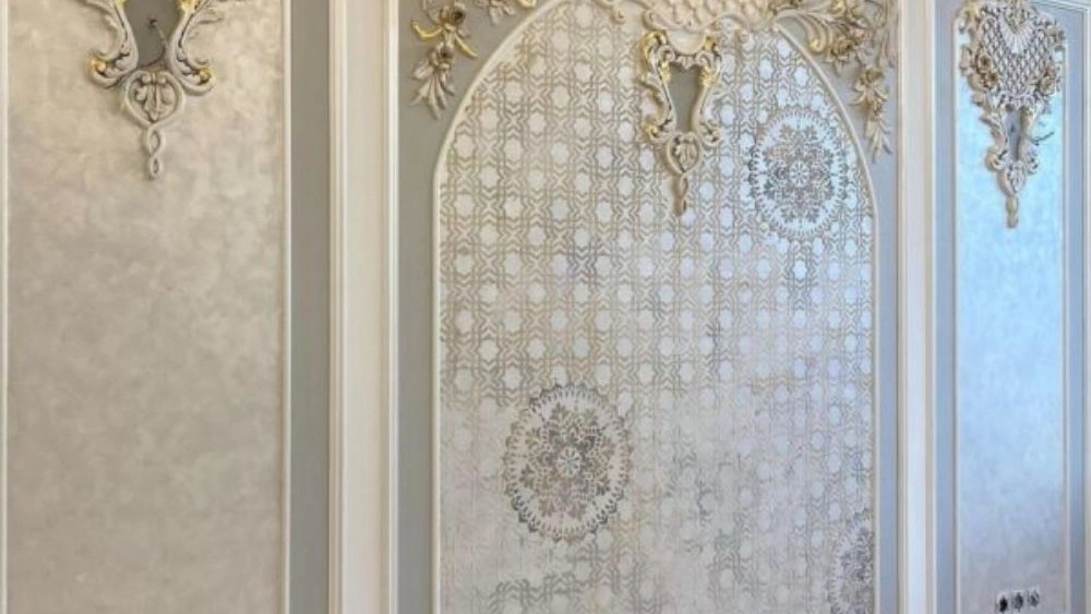 گچ بری مدرن یعقوبی، اجرای پتینه میکروسمنت و نقاشی دیواری در قزوین