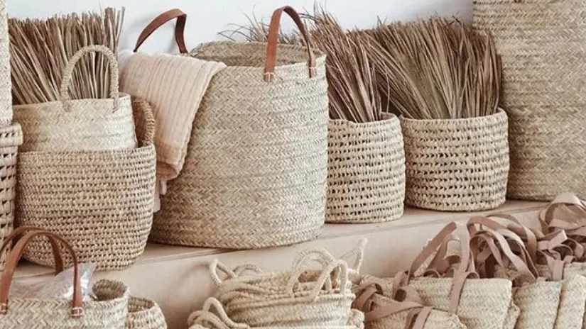 بهترین زنبیل و سفره حصیری در حصیربافی حنا