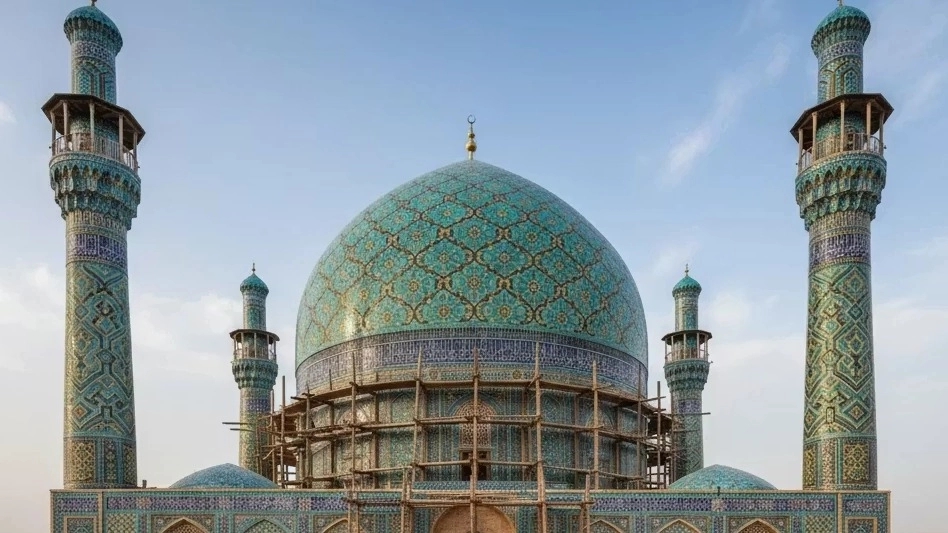 نصب گنبد و گلدسته در عراق