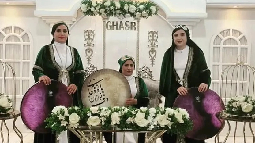 اجرای دف برای عروسی با گروه دفنوازان بانو قوچانی