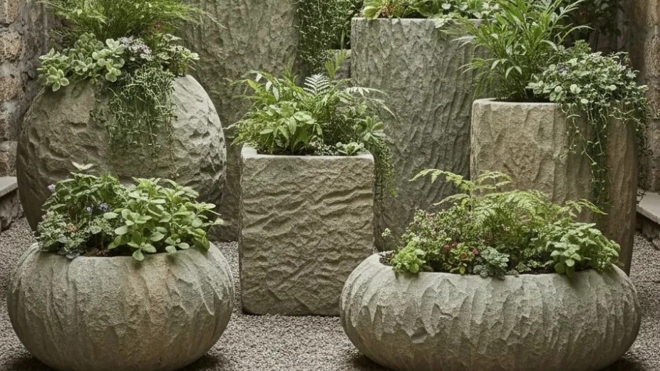 خرید گلدان سنگی دست ساز از ساری