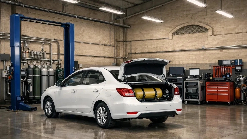 تعمیرگاه CNG نوری، تعمیر خودروهای دوگانهسوز CNG کارخانهای در تبریز