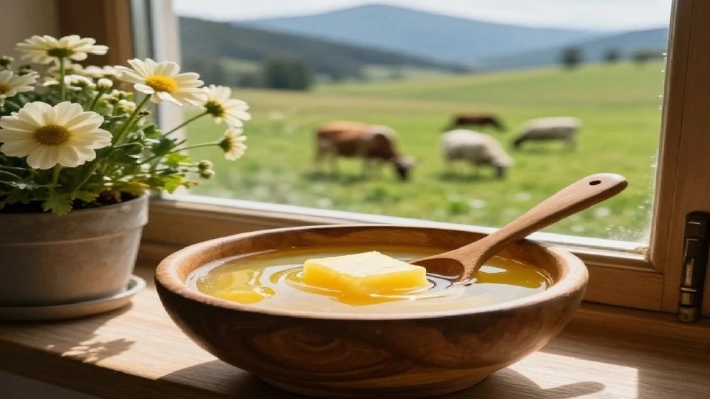 روغن گاوی اصل کرمانشاه تولید مستقیم یکتا طعم خوشنام