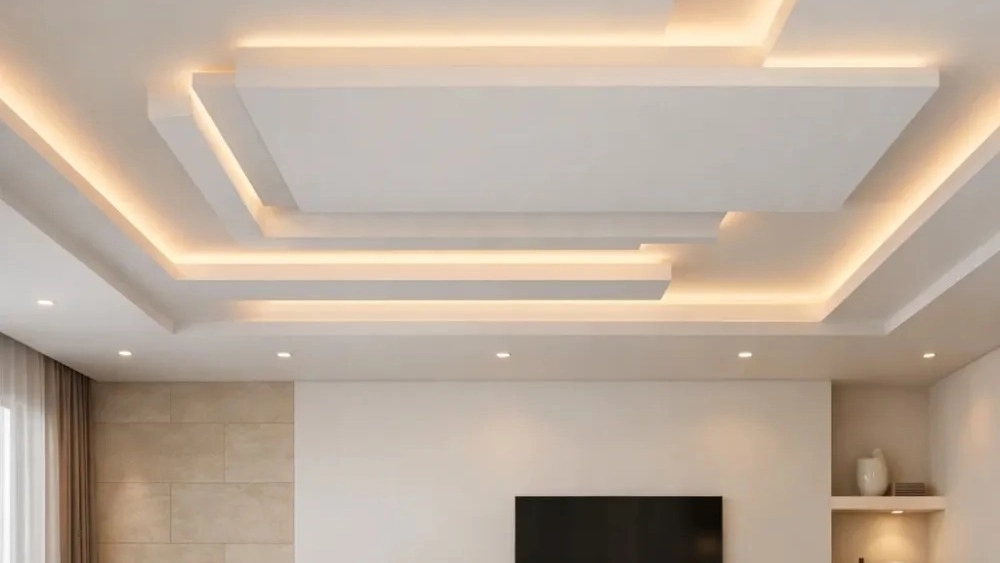 اجرای سقف‌ کناف‌ دکوراتیو توسط کارگاه ئاژوان‌ کابین