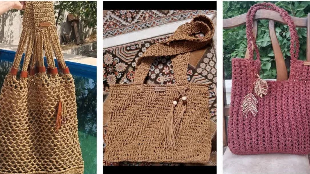 خرید کیف دستی بافتنی مجلسی