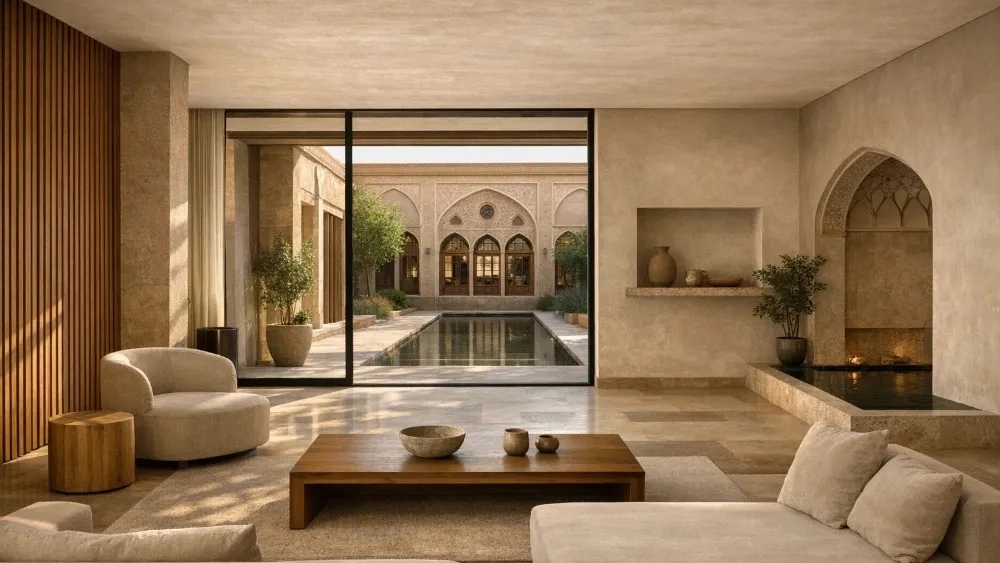 طراحی و معماری داخلی مدرن در کاشان با تیم مانلی
