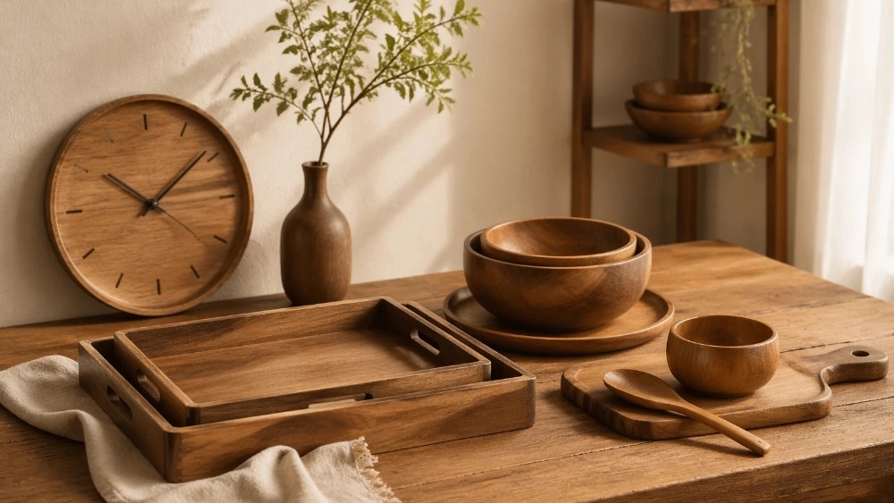 خرید ساعت چوبی و اردوخوری چوبی در بانه