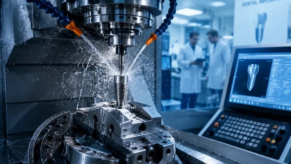 ساخت قطعات ایمپلنت و پروتز با CNC پیشرفته