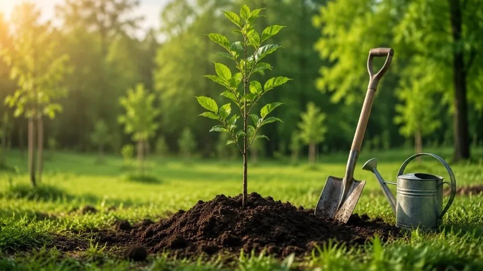 آموزش کاشت درخت در باغ و زمین کشاورزی