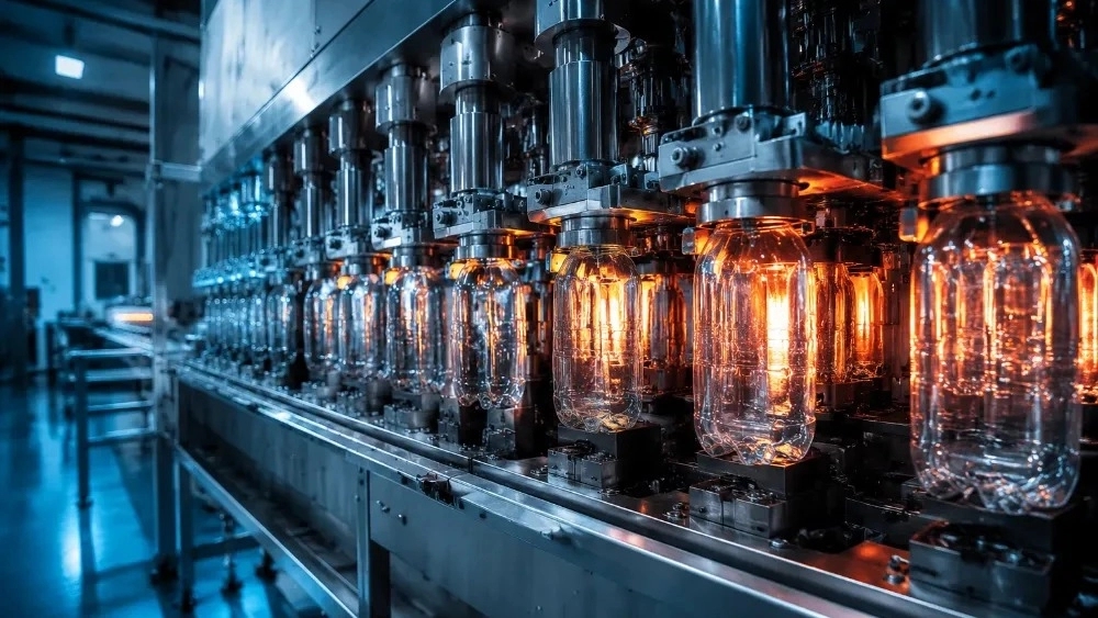 افزایش ظرفیت تولید با دستگاه بادکن PET در شرکت آریا آذر پویا برند آذرپت