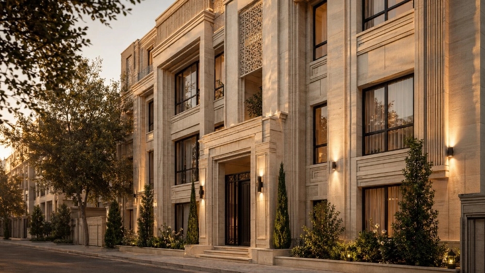طراحی و اجرای نمای ساختمان در شهرری با تیم تخصصی نما ویستا