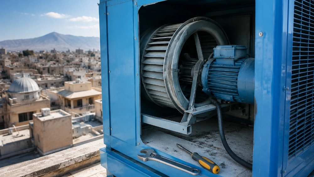 تاسیسات کریمی، نصب و سرویس قطعات کولر آبی در ایلام