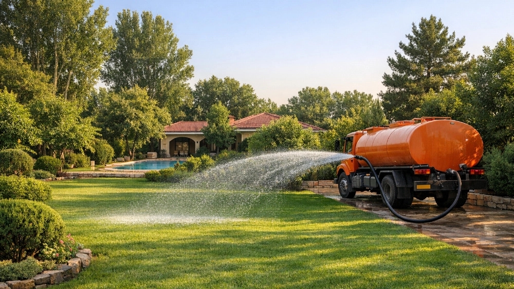 آبرسانی فضای سبز ویلاها در شهریار