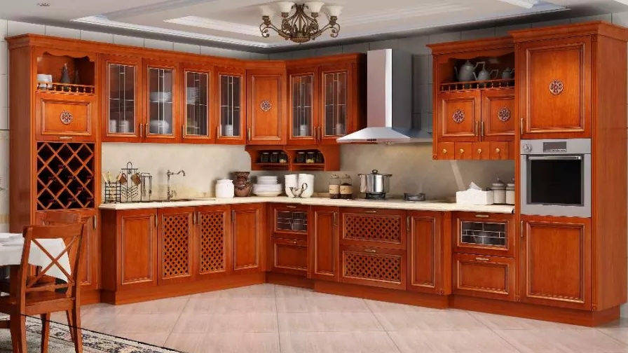 کابینت آشپزخانه روکش چوب