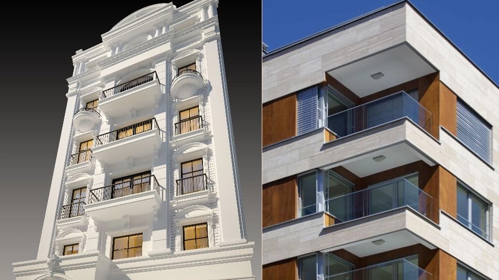 تفاوت طراحی نمای مدرن و کلاسیک