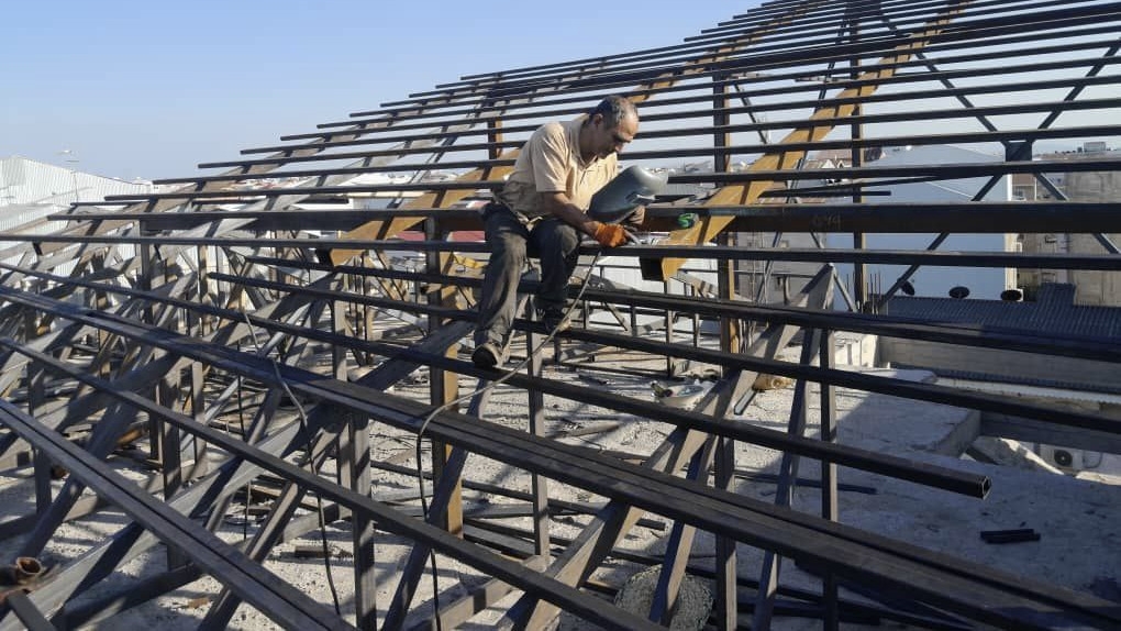 ساخت اسکلت فلزی گارگاه صنعتی مصطفوی در رشت