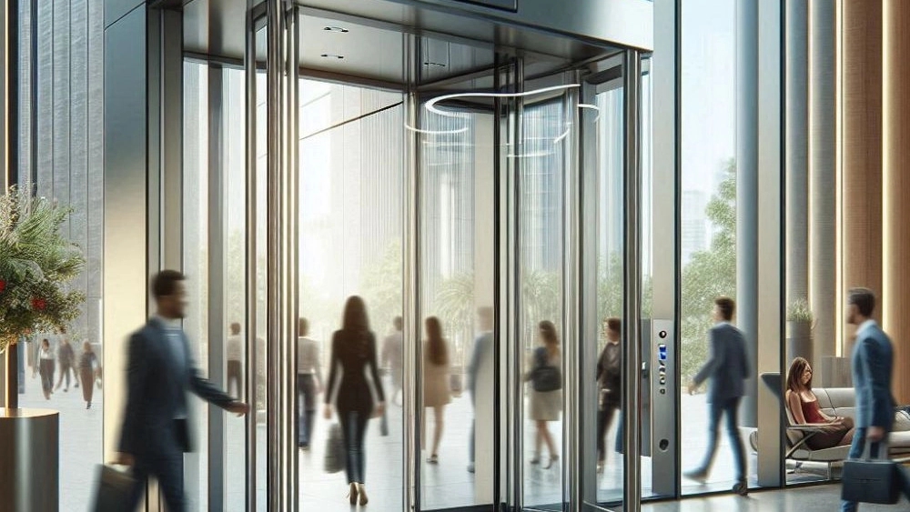Installation of automatic glass door