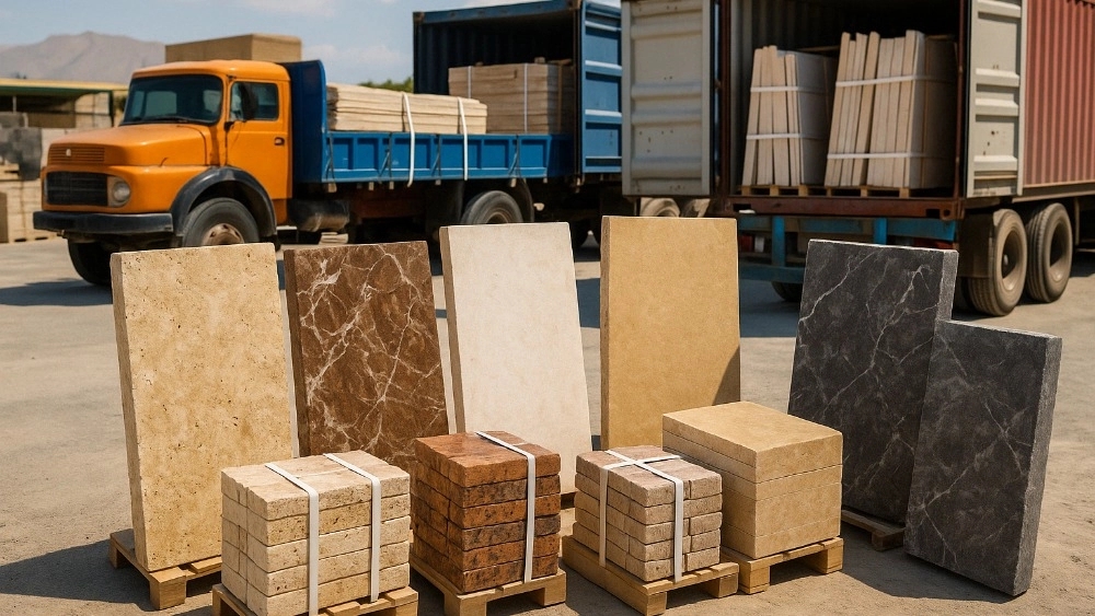 صادرات انواع سنگ ساختمانی از اصفهان