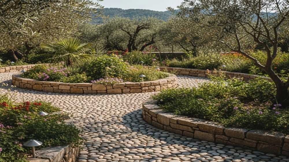 بهترین سنگ قلوه، لاشه و مالون برای محوطه‌سازی ویلا در اصفهان