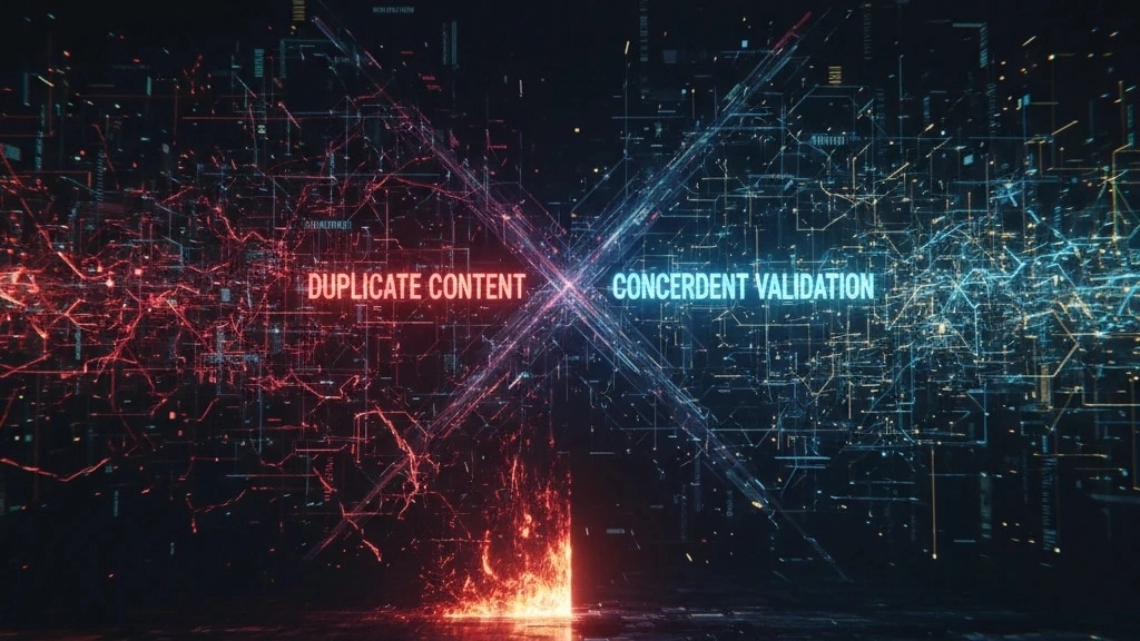 بازتعریف مشکل: محتوای تکراری یا اعتبارسنجی توزیع‌شده؟